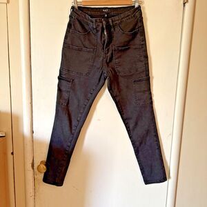 Oat New York Cargo Utility Pocket Jeans Black Women's Size 29